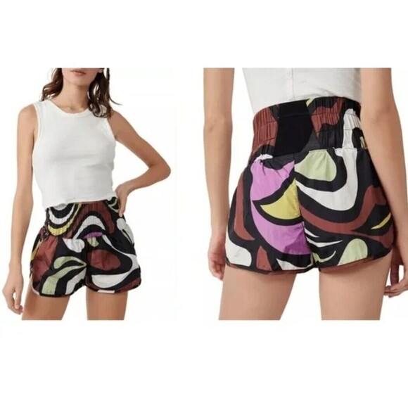Free People Movement Shorts Jungle Swirl Combo LARGE - Picture 2 of 5